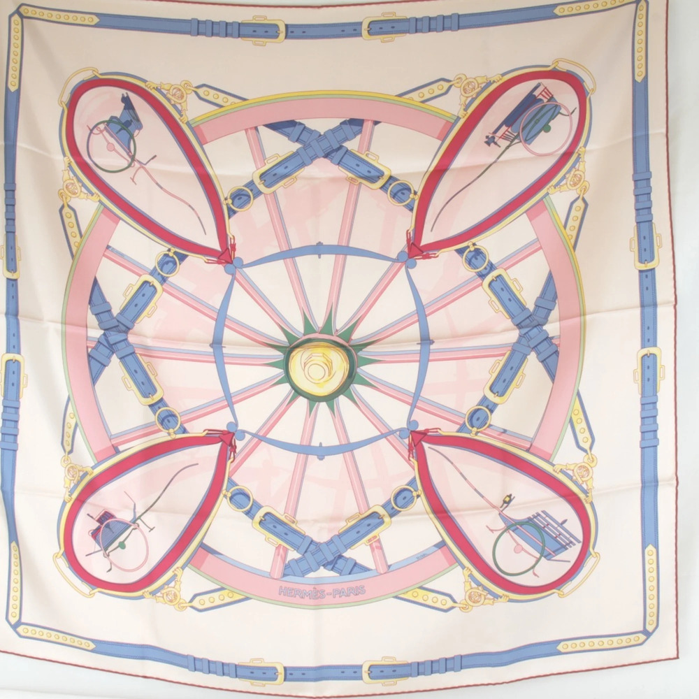 HERMES Pink Silk Scarf